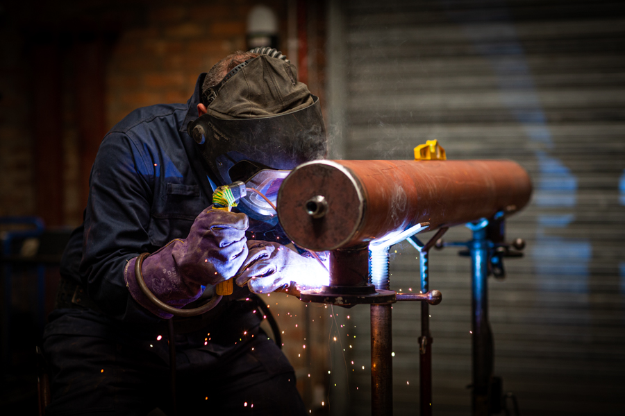 Commercial Location Photography of Industrial Welder (2)