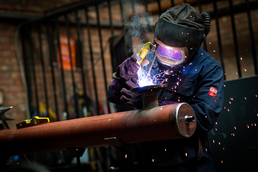 Commercial Location Photography of Industrial Welder (3)