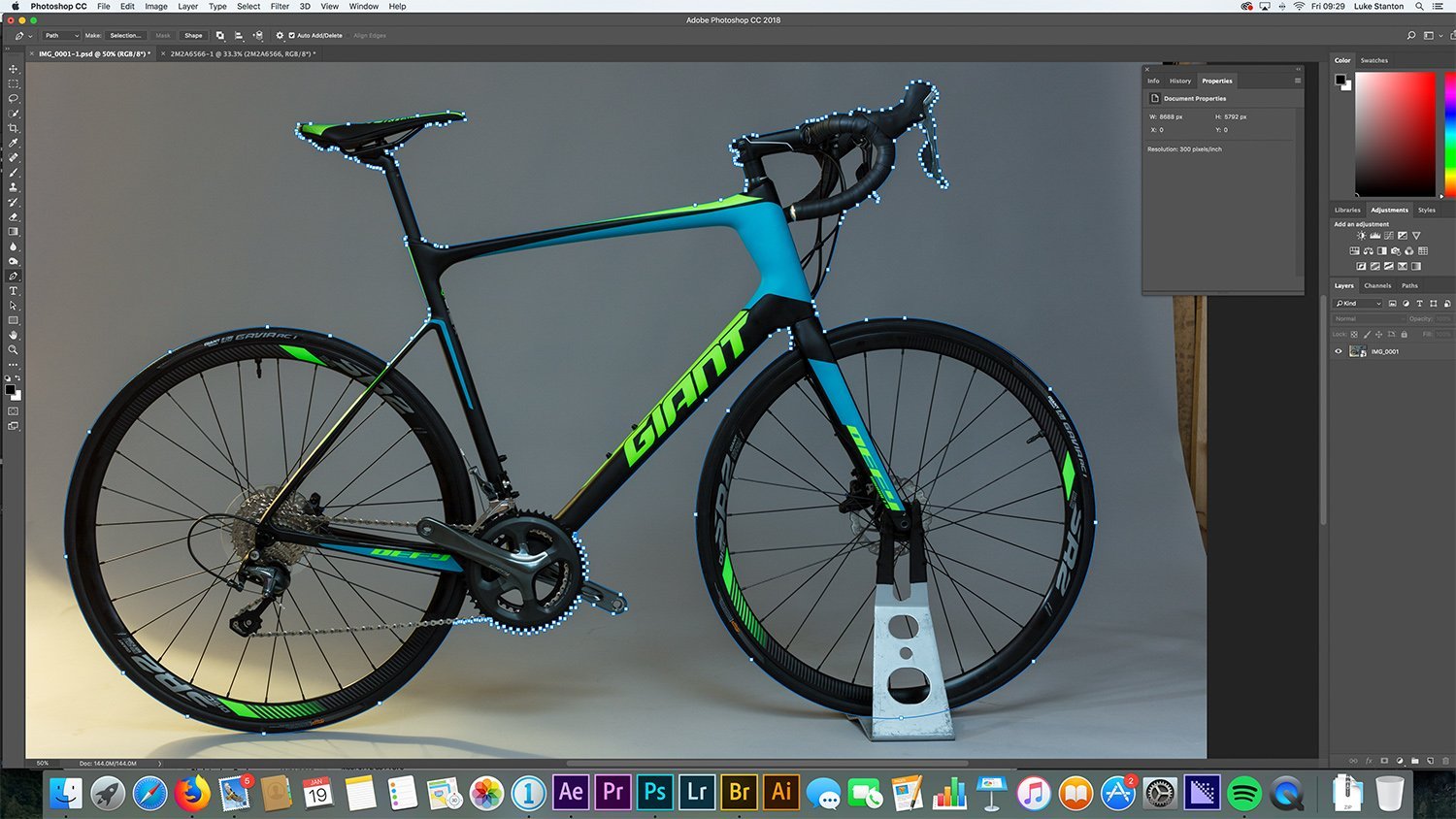 Post-production for Giant Defy Bike product photography (1)