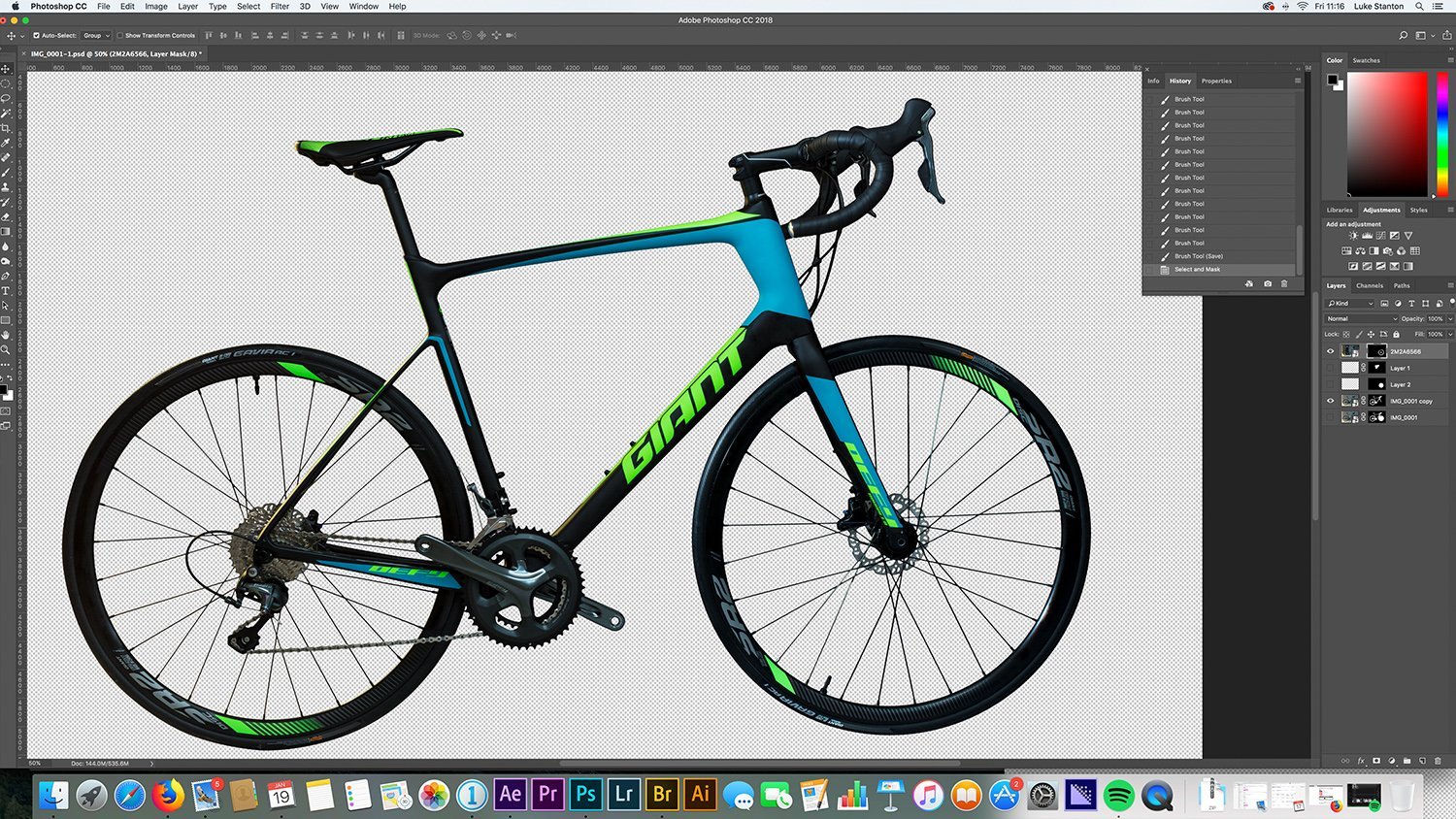 Post-production for Giant Defy Bike product photography (3)