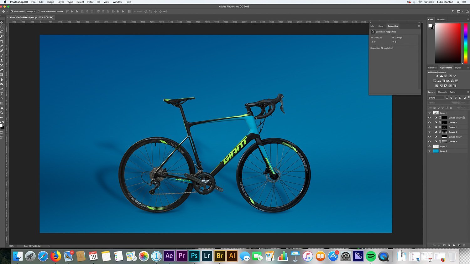 Post-production for Giant Defy Bike product photography (4)