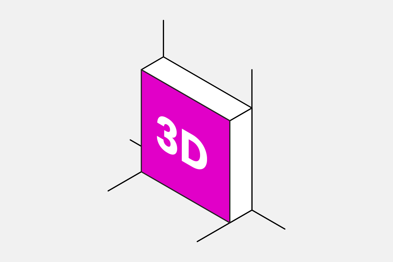 2d and 3d animation icon