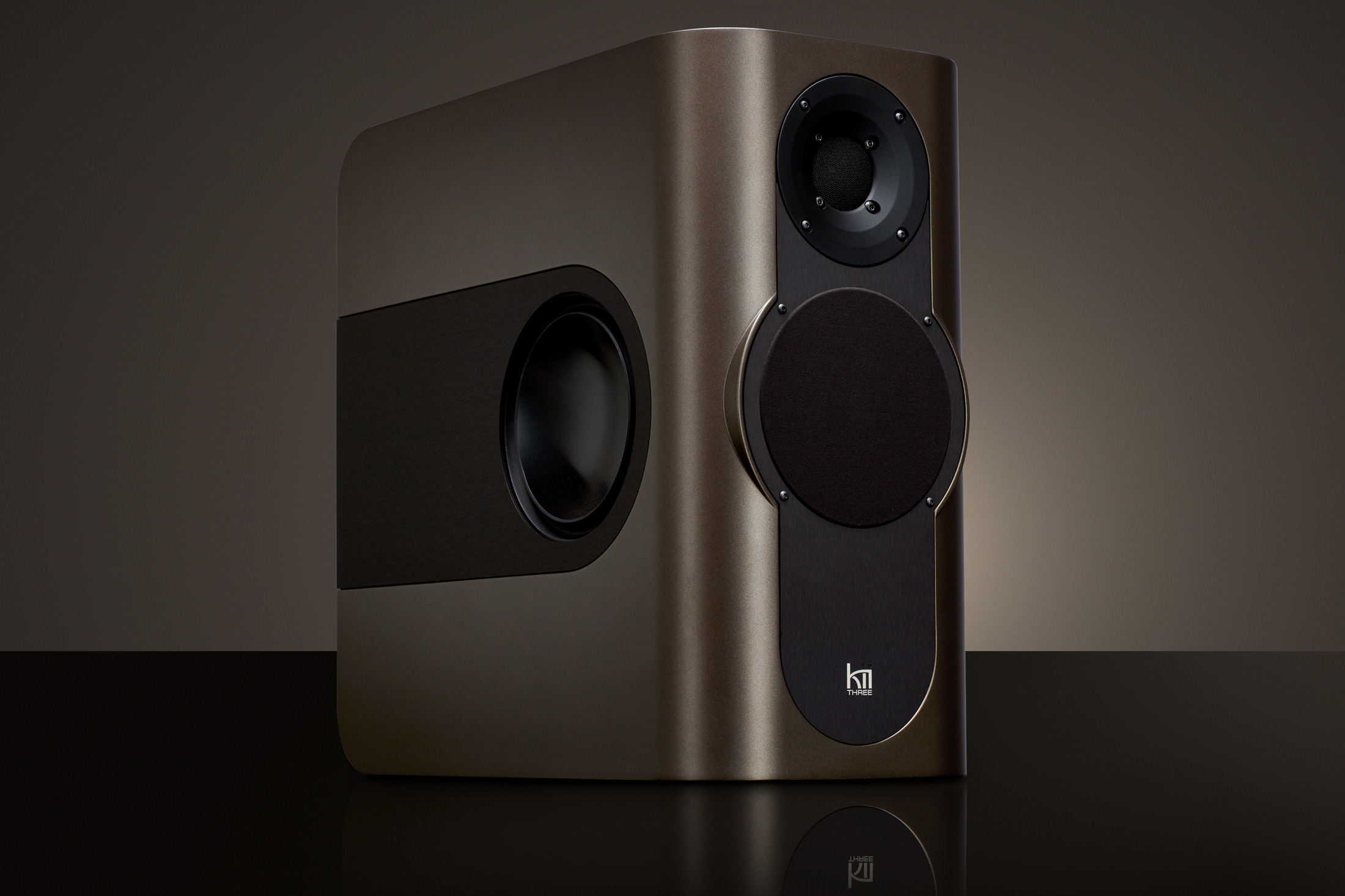 Studio product photo of a speaker
