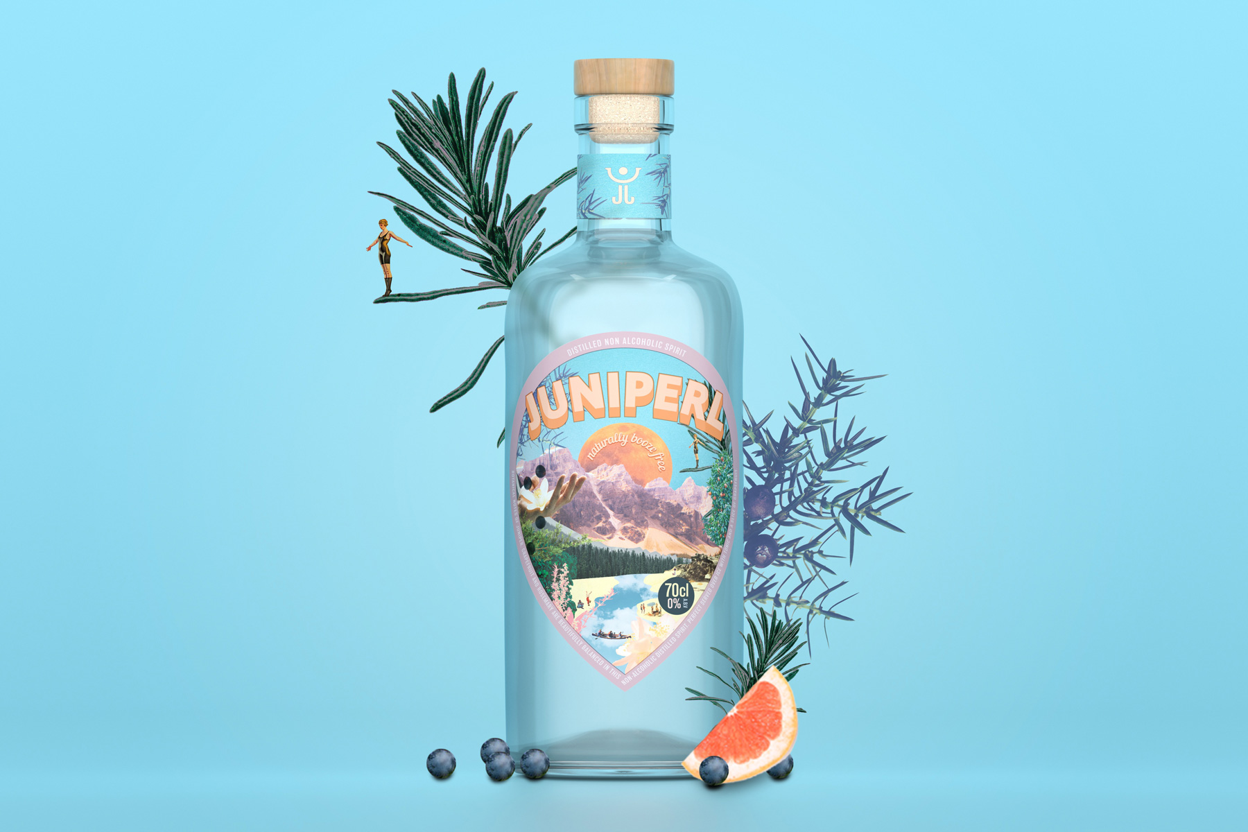 CGI product photography for an alcohol free gin brand
