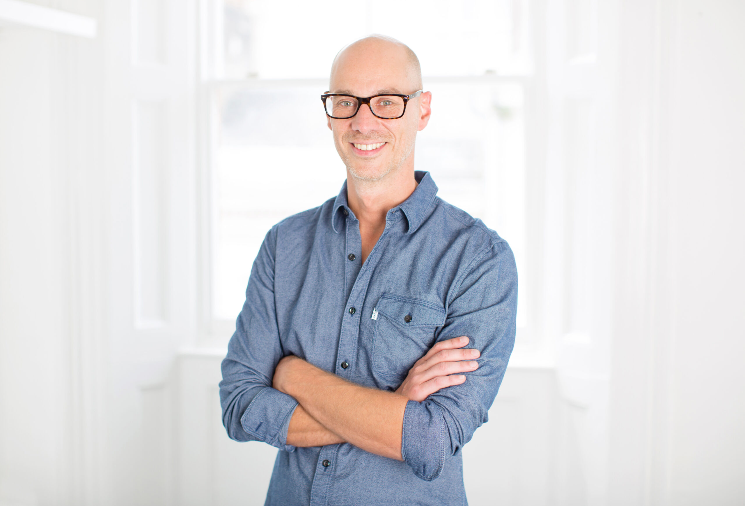 Business headshot photography of male employee in Cardiff