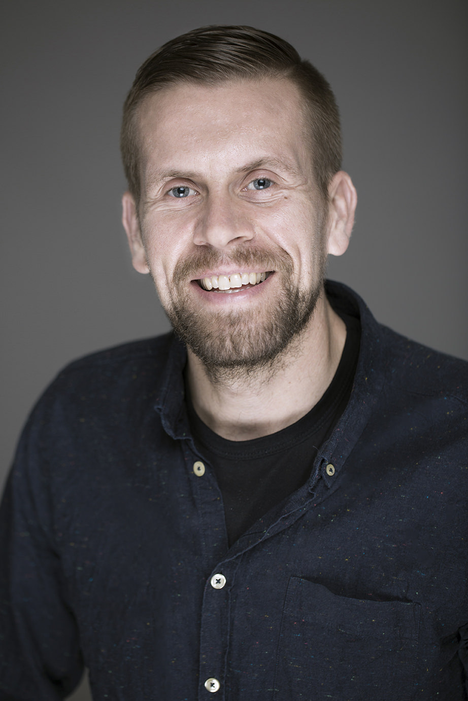 Commercial Portrait Of Christopher Davies Creative Director at Studio Magenta Cardiff