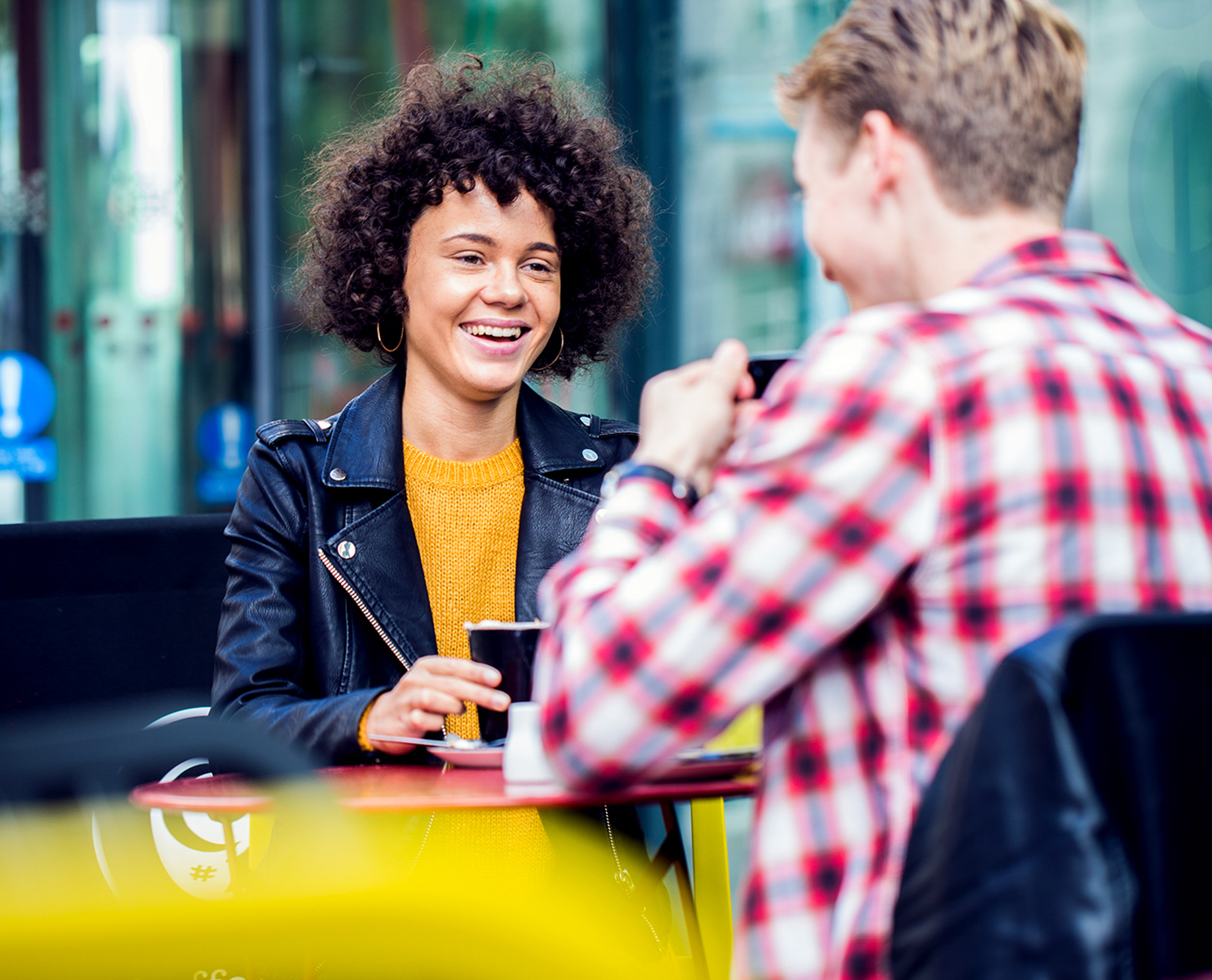 models drinking coffee on commercial lifestyle photography