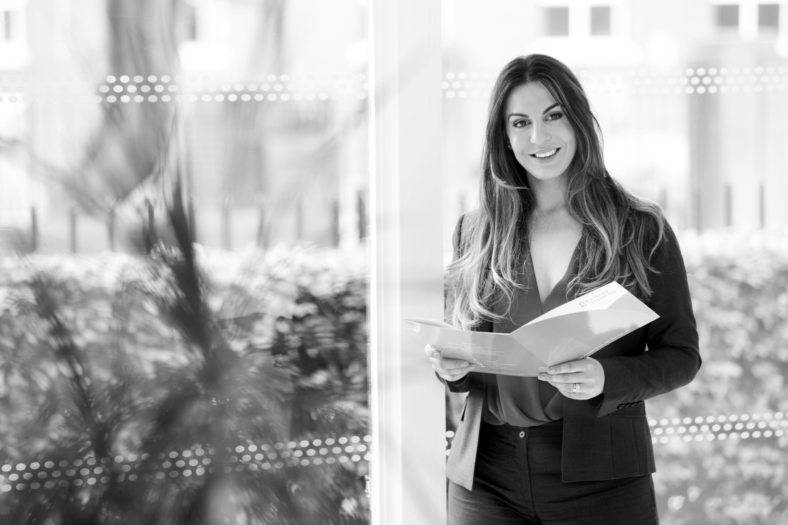 Corporate headshot photography of female on location in Cardiff