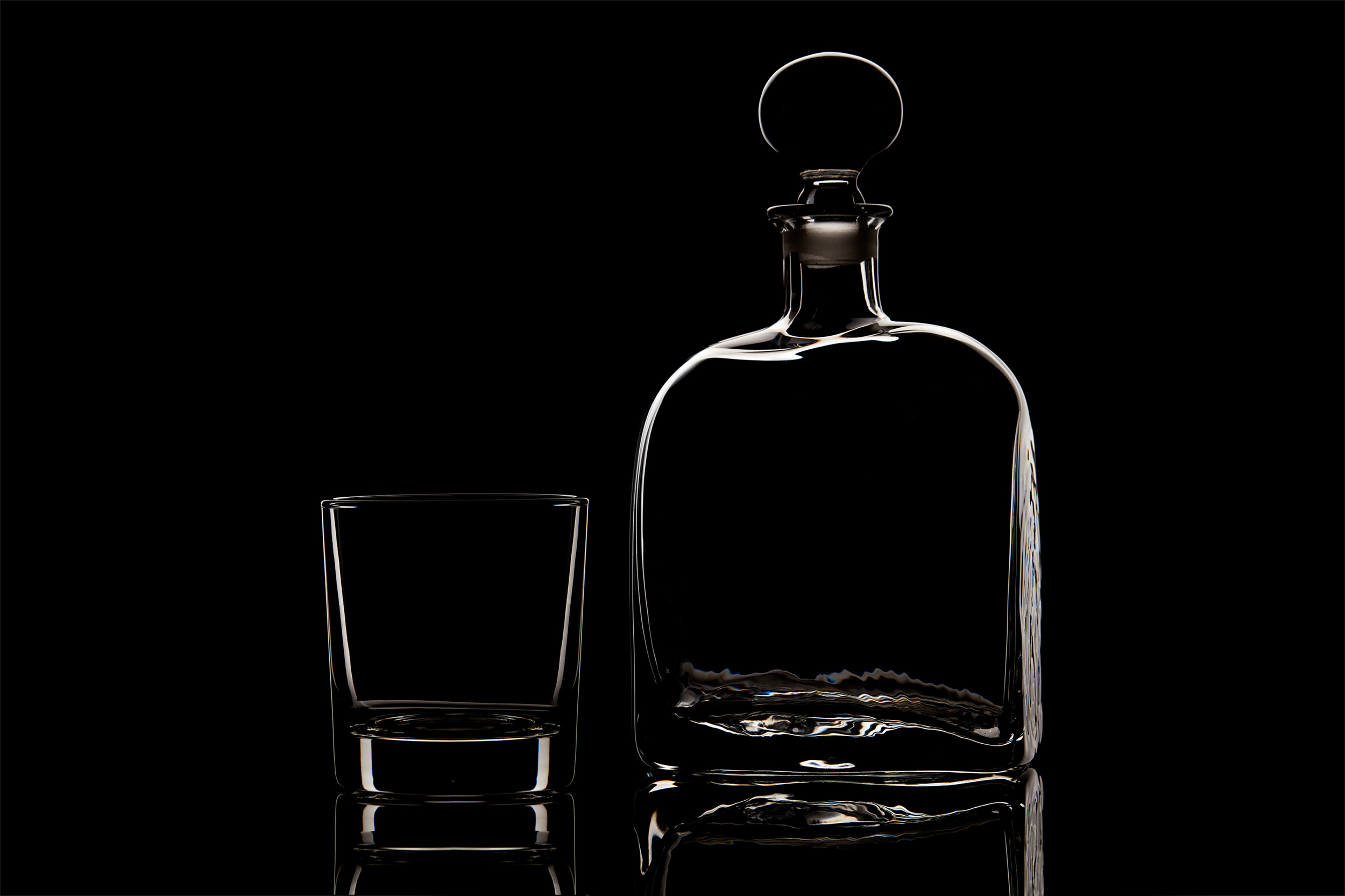 Product Shot of Glass and Decanter